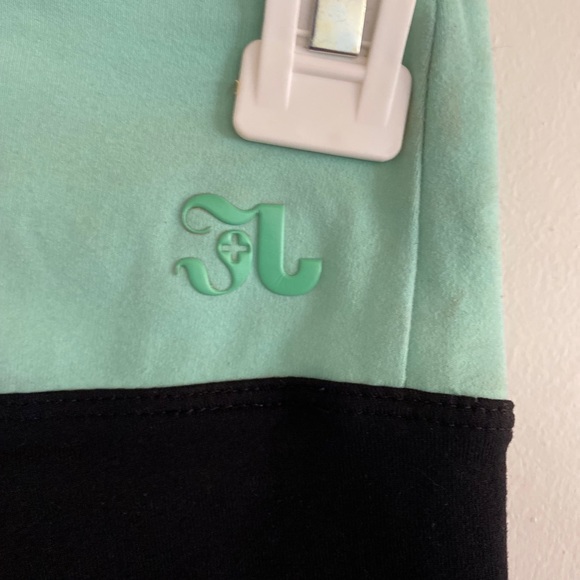 Jo + Jax black legging with green waistband - Picture 2 of 3